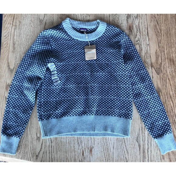 Patagonia Sweaters - NEW Patagonia Women's Blue Recycled Wool Crewneck Sweater Blue Size Small